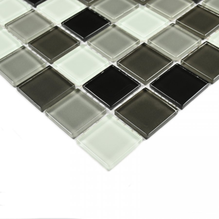 Carbon mix_2_Мозаика_Bonaparte Мозаика Carbon mix - Мозаика (стекло) 300х300х4 - фото