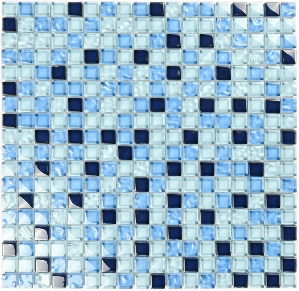 Blue Drops_1_Мозаика_Bonaparte Мозаика Blue Drops - Мозаика (стекло) 300х300х8 фото