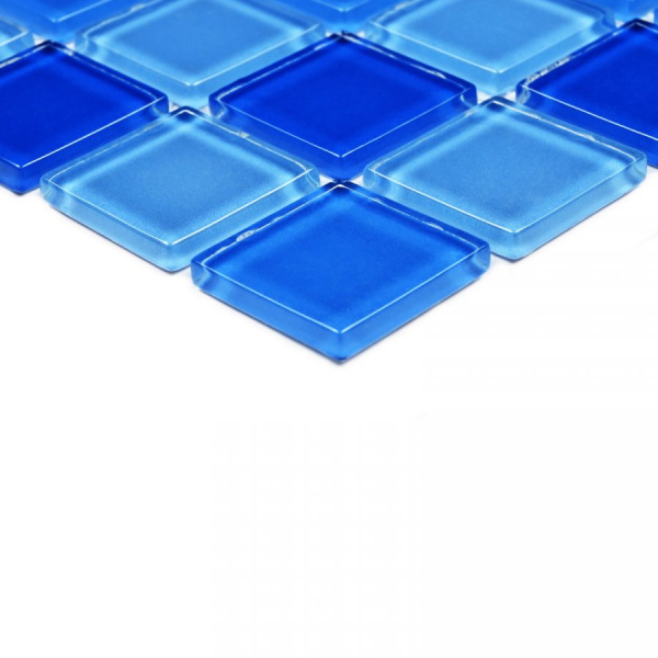 Blue wave-1_2_Мозаика_Bonaparte Мозаика Blue wave-1 - Мозаика (стекло) 300х300х4 фото