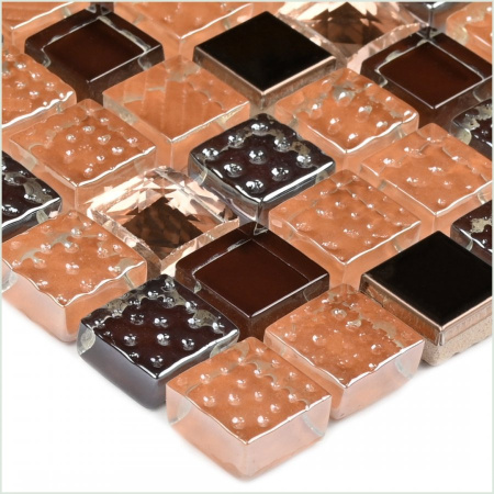 Мозаика Crystal brown - Мозаика (стекло) 300х300х8 - фото