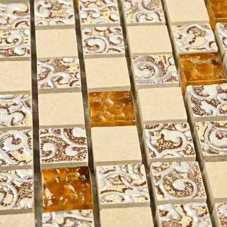 Мозаика Dreams Beige - Мозаика (стекло, керамика) 300х300х8 - фото