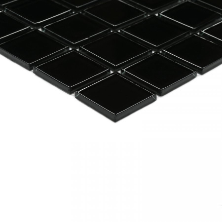 Black glass_2_Мозаика_Bonaparte Мозаика Black glass - Мозаика (стекло) 300х300х4 - фото